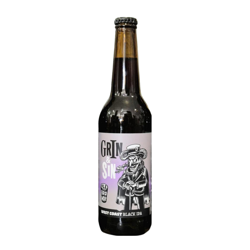 AleBrowar Grin & Sin West Coast Black IPA 7,5% 500 ml