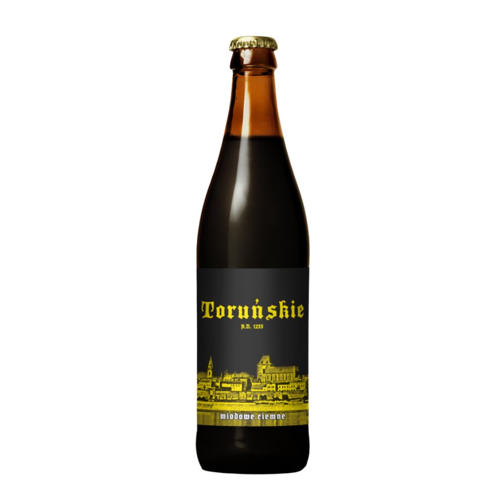 Piwo Toruńskie Miodowe Czarne 5,6% 500 ml