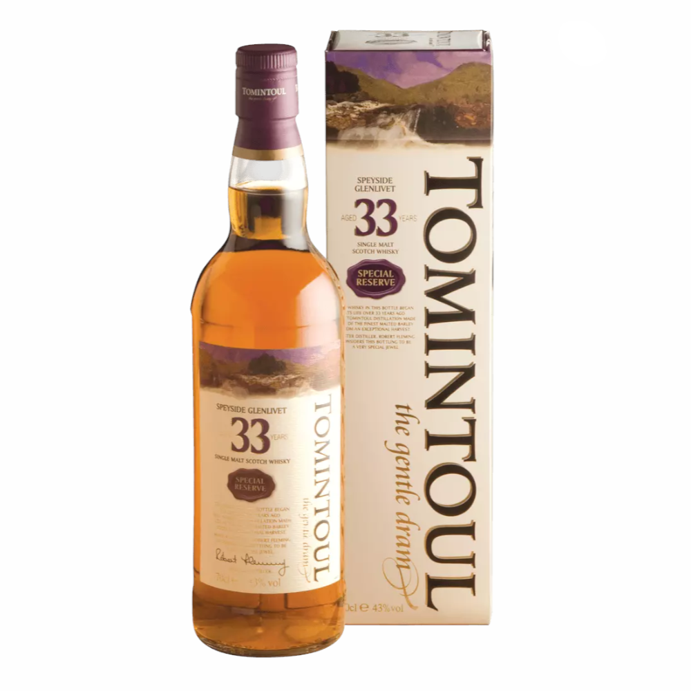 Whisky Tomintoul 33YO 43% 700 ml kartonik
