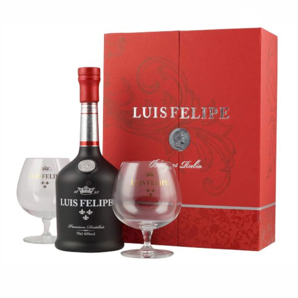 Brandy Luis Felipe + 2 kieliszki 40% 700 ml giftbox