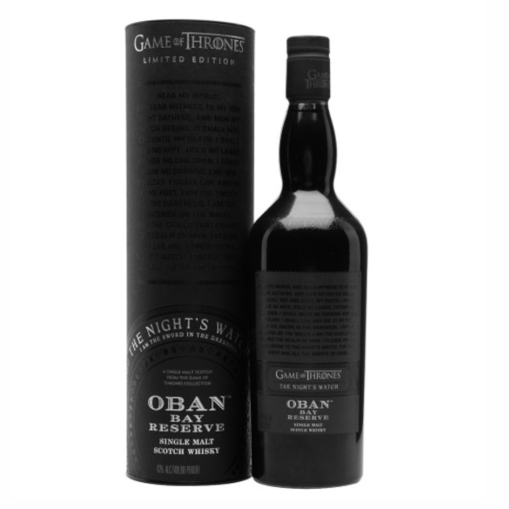 Whisky Oban Bay Reserve Night's Watch The Game Of Thrones 43% 700 ml tuba