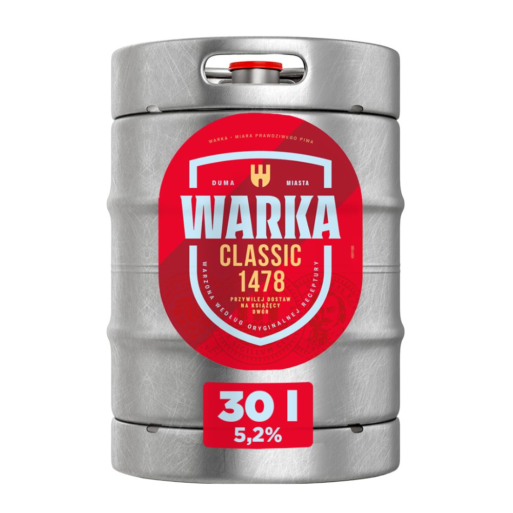 Piwo Warka Classic Jasne Pełne 5,2% 30 L Keg