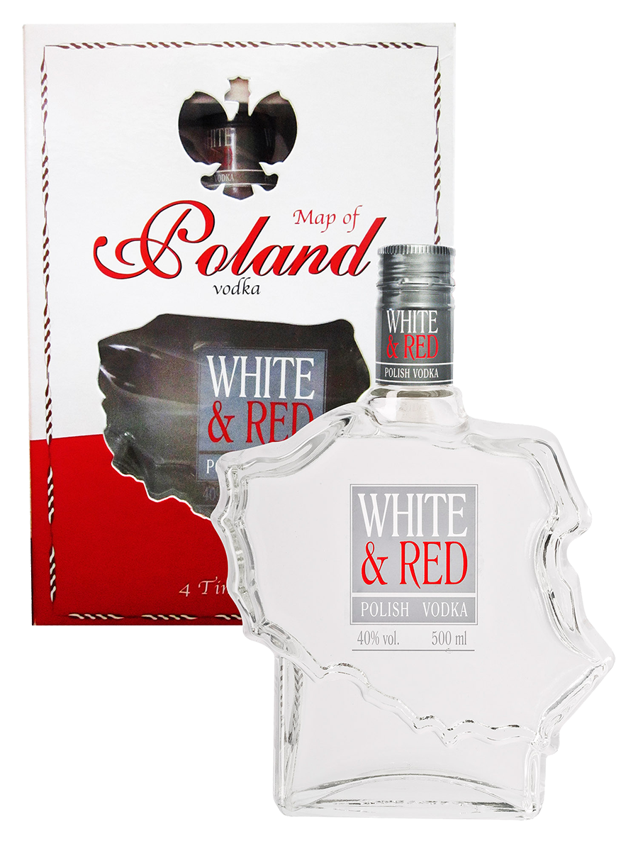Wódka White & Red Mapa Polski 40% 500 ml