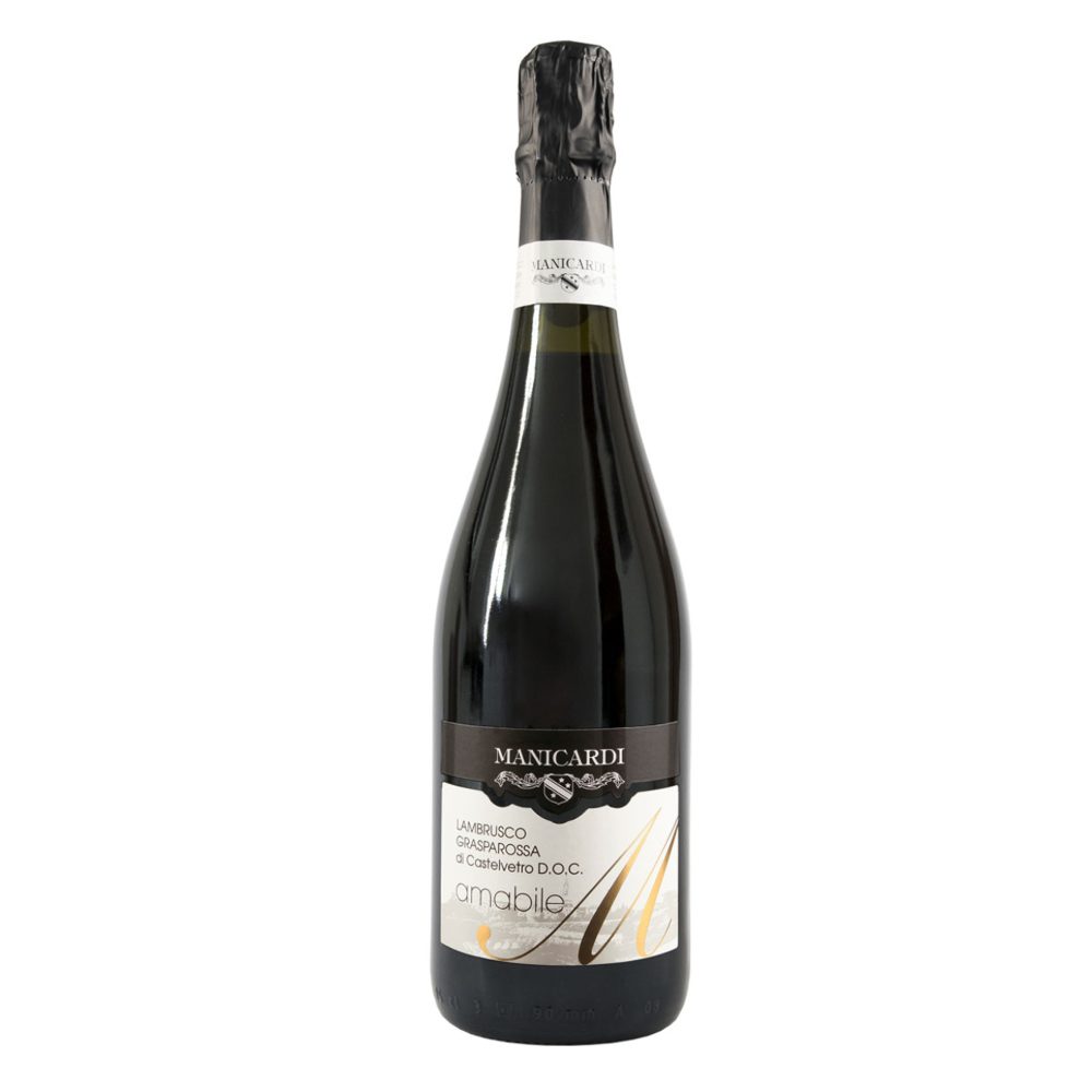Wino Manicardi Lambrusco Amabile 8% czerwone półsłodkie 750 ml