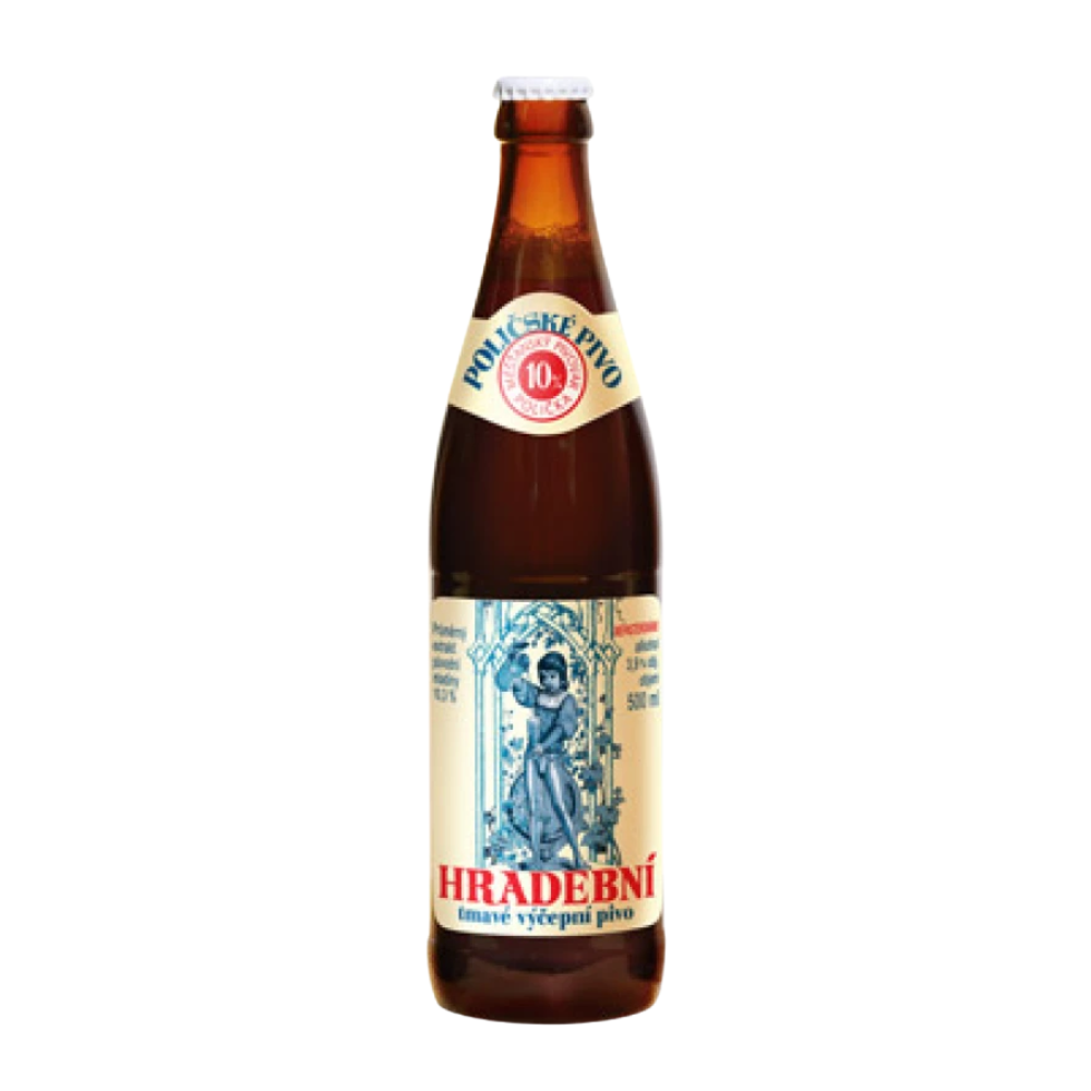 Piwo Policka Hradebni Světlé 10 4,1% 500 ml