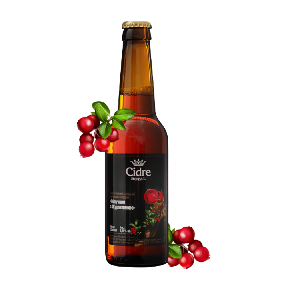 Cydr jabłkowy z żurawiną 5% 330 ml