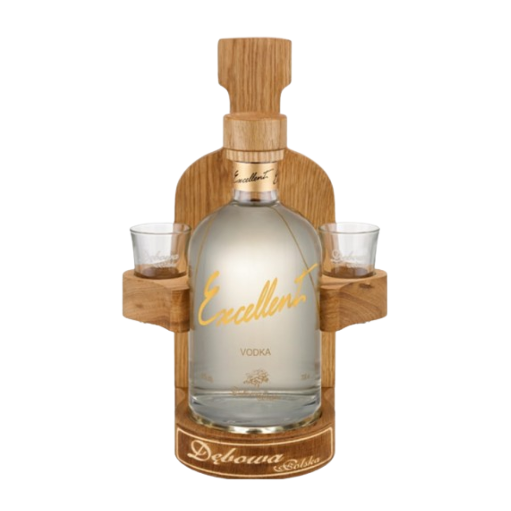 Wódka Dębowa Excellent + 2 kieliszki 40% 700 ml + 2 kieliszki