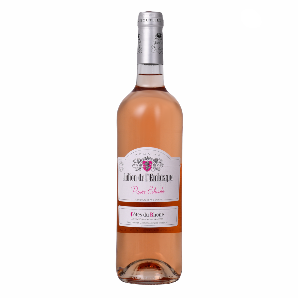 Wino Julien De L'embisque Rosée Estivale Cotes du Rhone rose 12% różowe wytrawne 750 ml