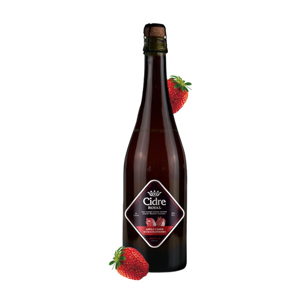 Cydr jabłkowy z truskawką 5% 700 ml