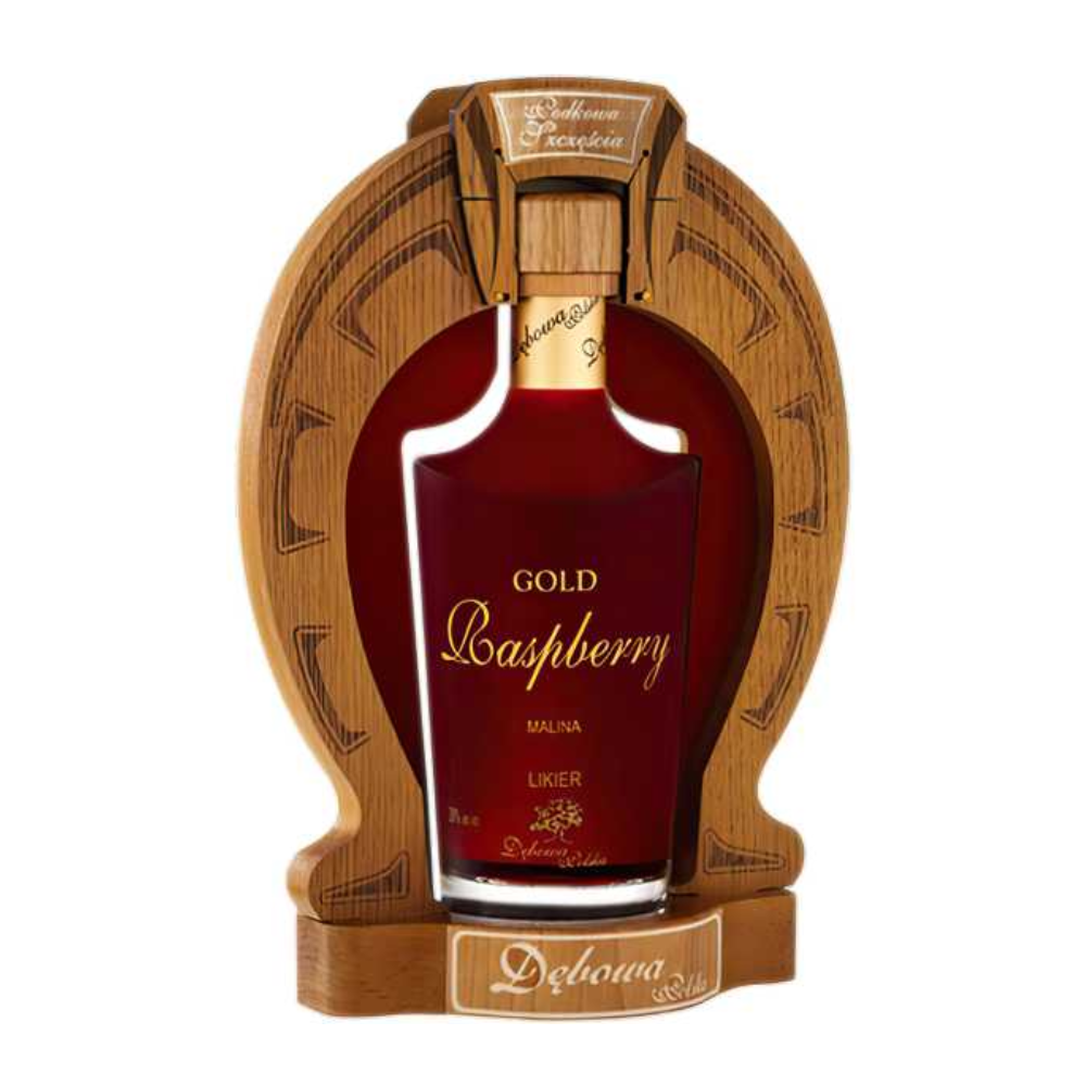 Likier Dębowa Polska Gold Raspberry Malina Podkowa 20% 700 ml