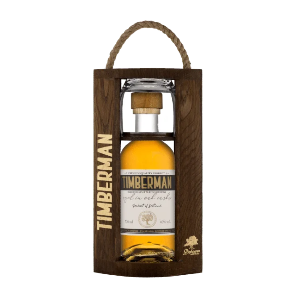 Whisky Timberman 3 YO XY 700 ml 40% + szklanka