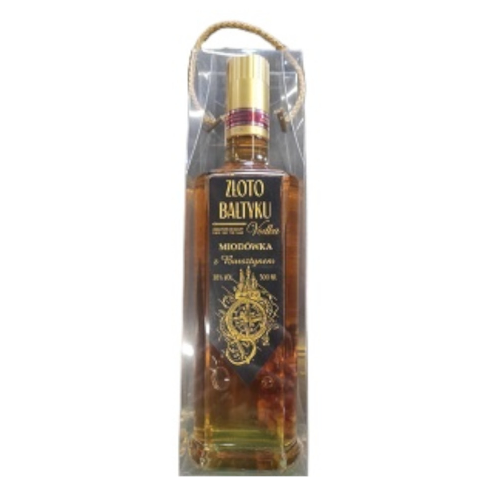 Wódka Złoto Bałtyku Miodówka z Bursztynem 38% 500 ml