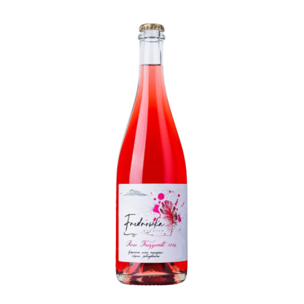 Wino musujące Winnica Fredrówka Rose Frizzante 2024 12% różowe półwytrawne 750 ml
