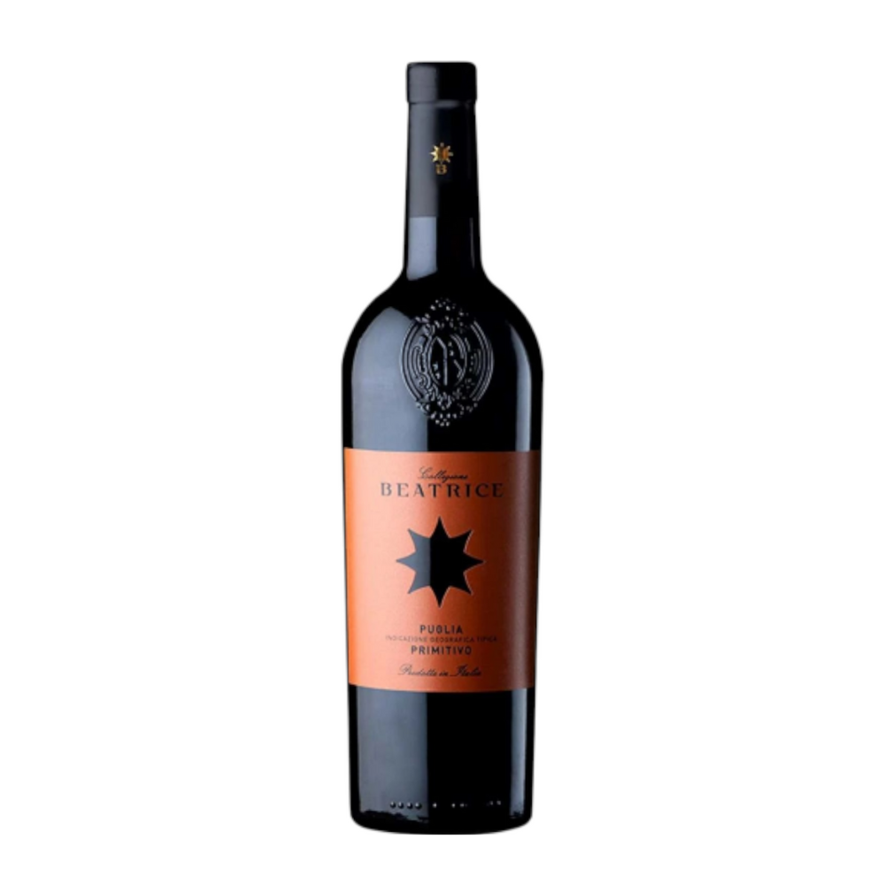 Wino Collezione Beatrice Primitivo di Manduria DOC 14,5% czerwone wytrawne 750 ml