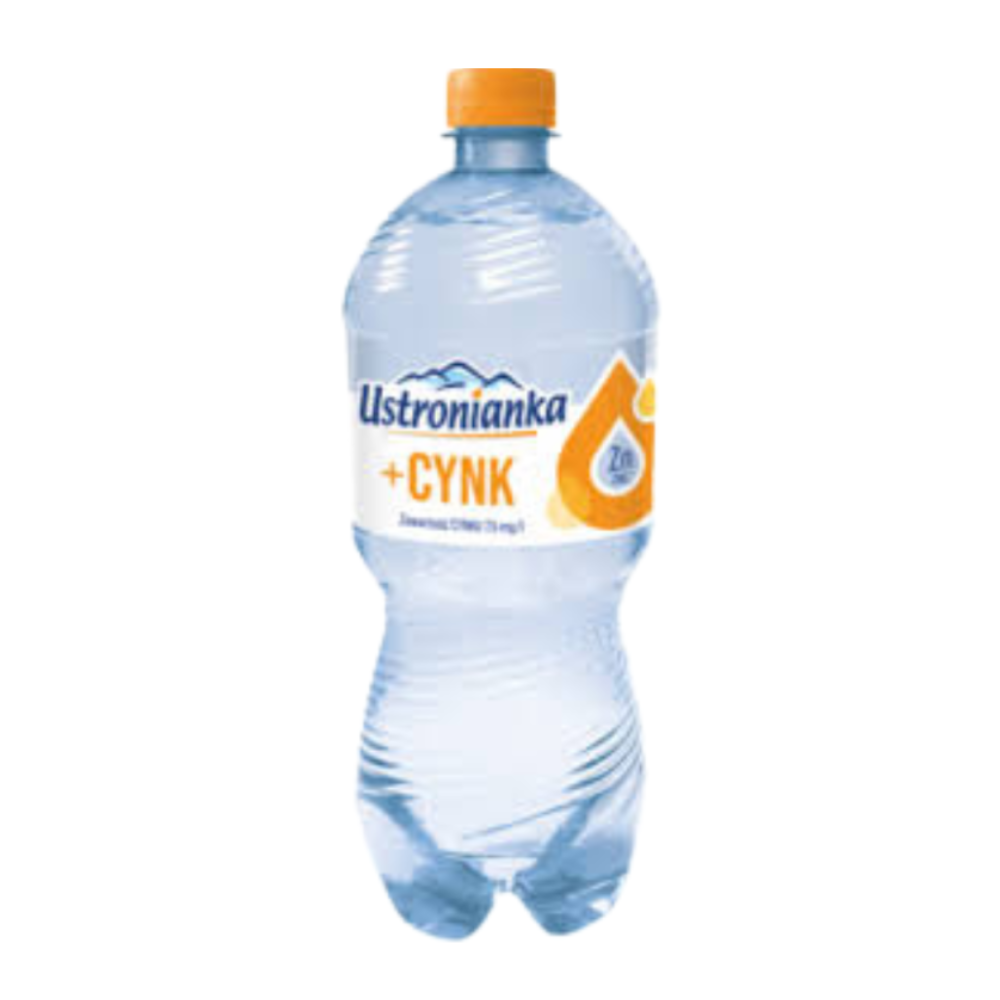 Woda Ustronianka z Cynkiem Gazowana 1000 ml