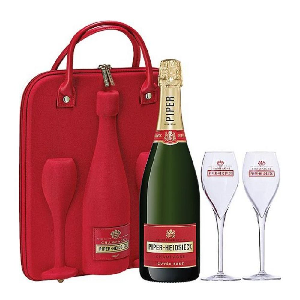 Szampan Piper-Heidsieck Cuvee Brut Travel Gift Set 12% biały wytrawny 750 ml