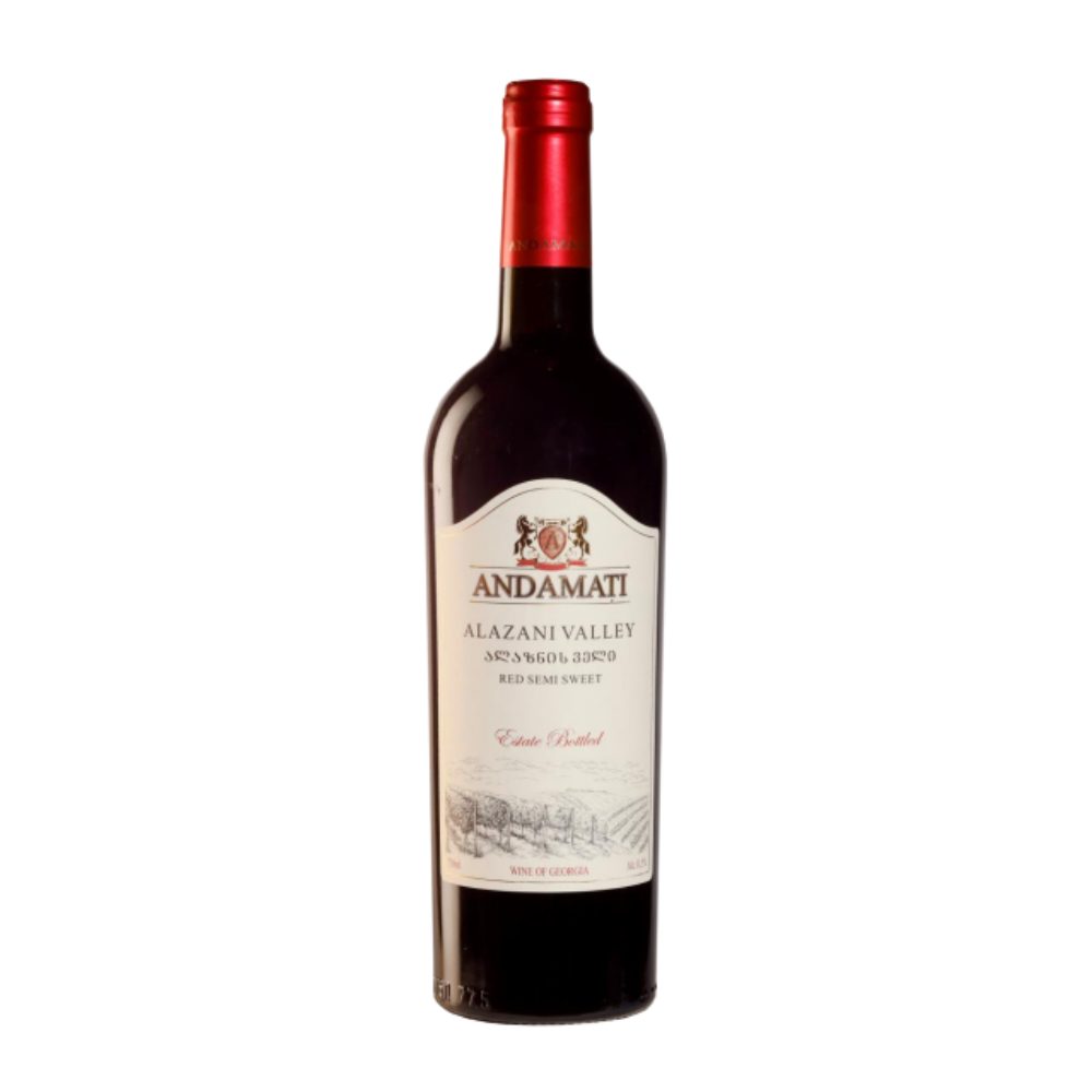 Wino Andamati Alazani Valley 12% czerwone półsłodkie 750 ml