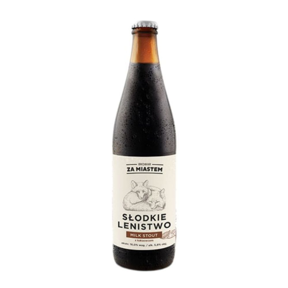 Piwo Za Miastem Słodkie Lenistwo Milk Stout z Kawą 5,8% 500 ml