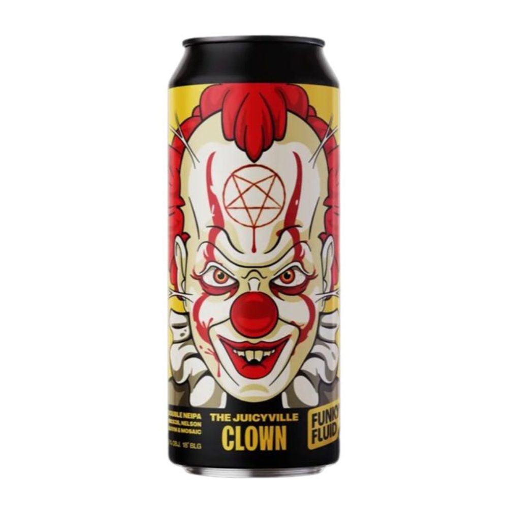 Piwo Funky Fluid The Juicyville Clown - Double NEIPA 8% 500 ml puszka