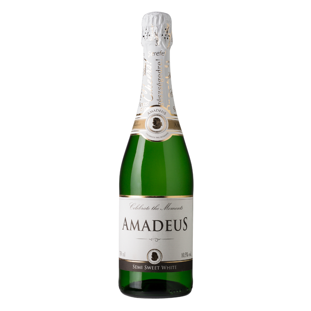 Wino Musujące Amadeus 10,5% białe słodkie 750 ml