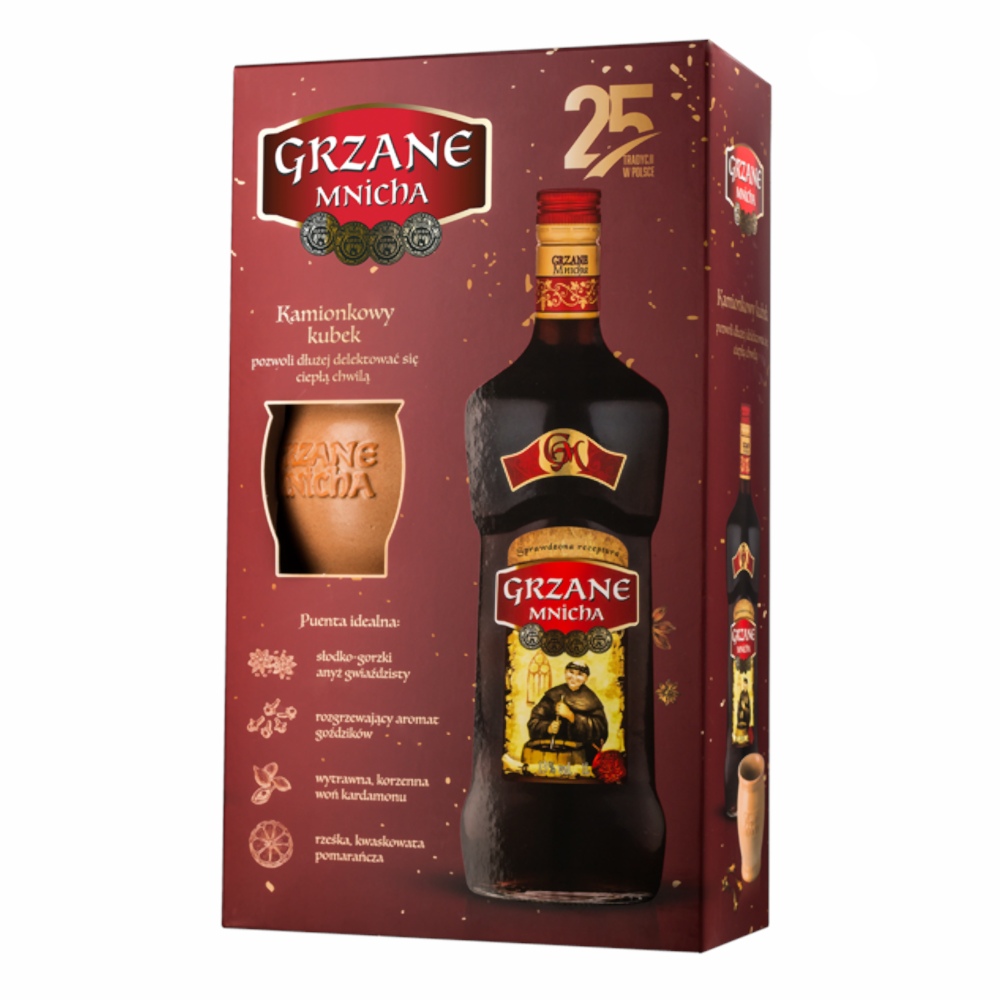 Grzane Mnicha + kubek 14% 1000 ml giftbox