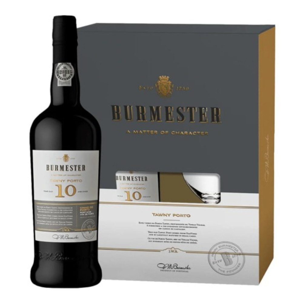 Wino Burmester 10 Anos Tawny + kieliszek 20% czerwone słodkie 750 ml