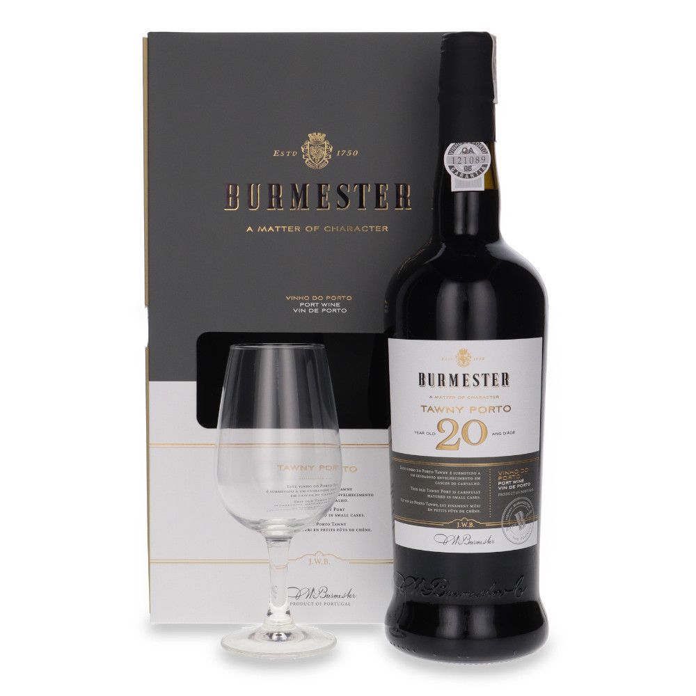 Wino Burmester 20 Anos Tawny + kieliszek 20% czerwone słodkie 750 ml