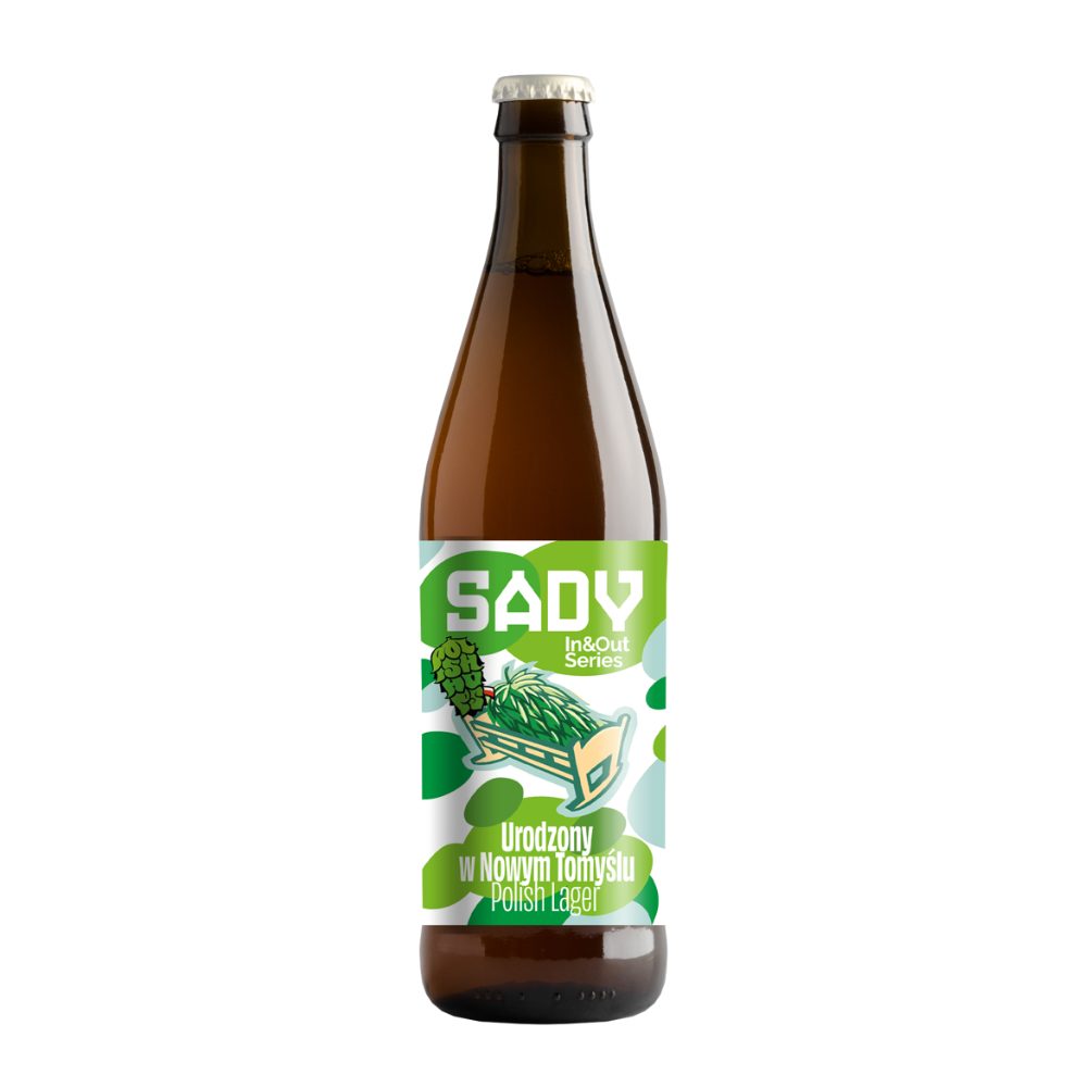 Piwo Sady InOut Urodzony w Nowym Tomyślu Polish Lager 4,6% 500 ml