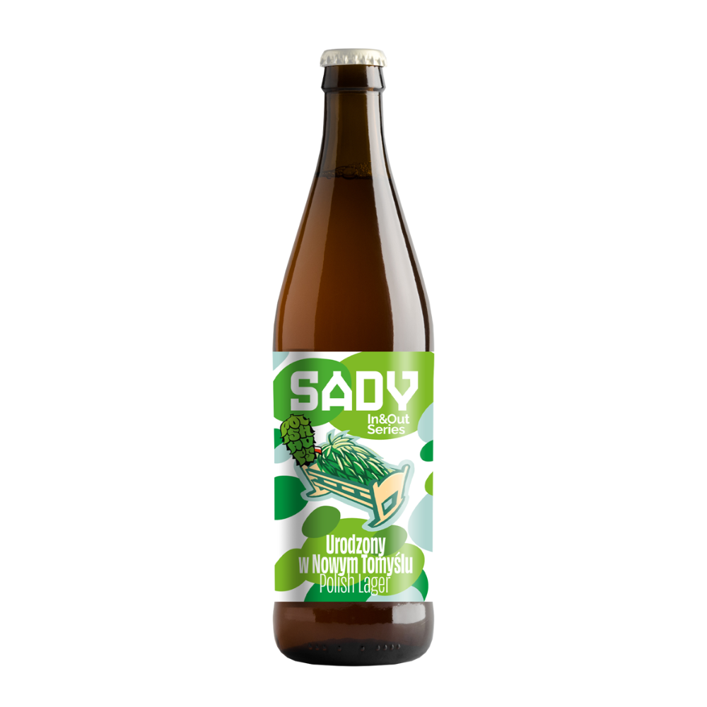 Piwo Sady InOut Urodzony w Nowym Tomyślu Polish Lager 4,6% 500 ml