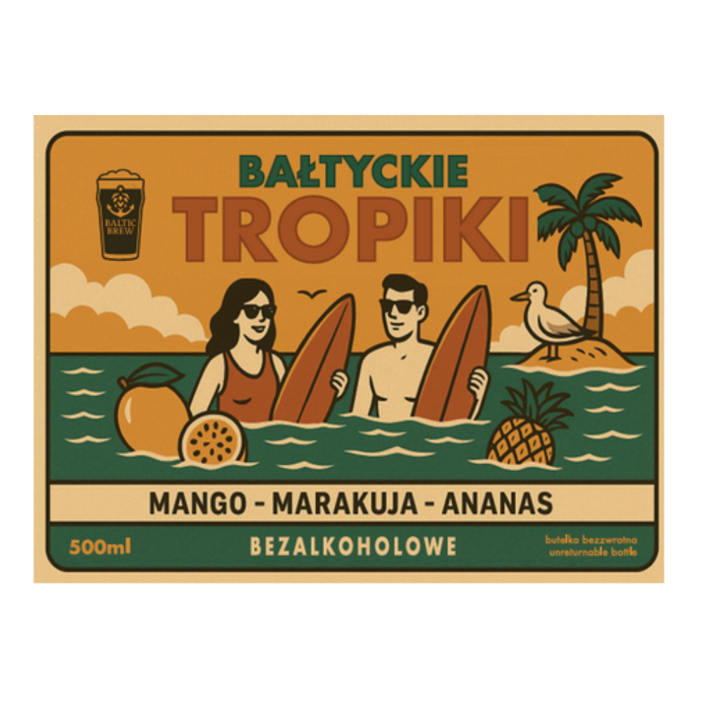 Piwo Sady Bałtyckie Tropiki IPA 0,5% 500 ml