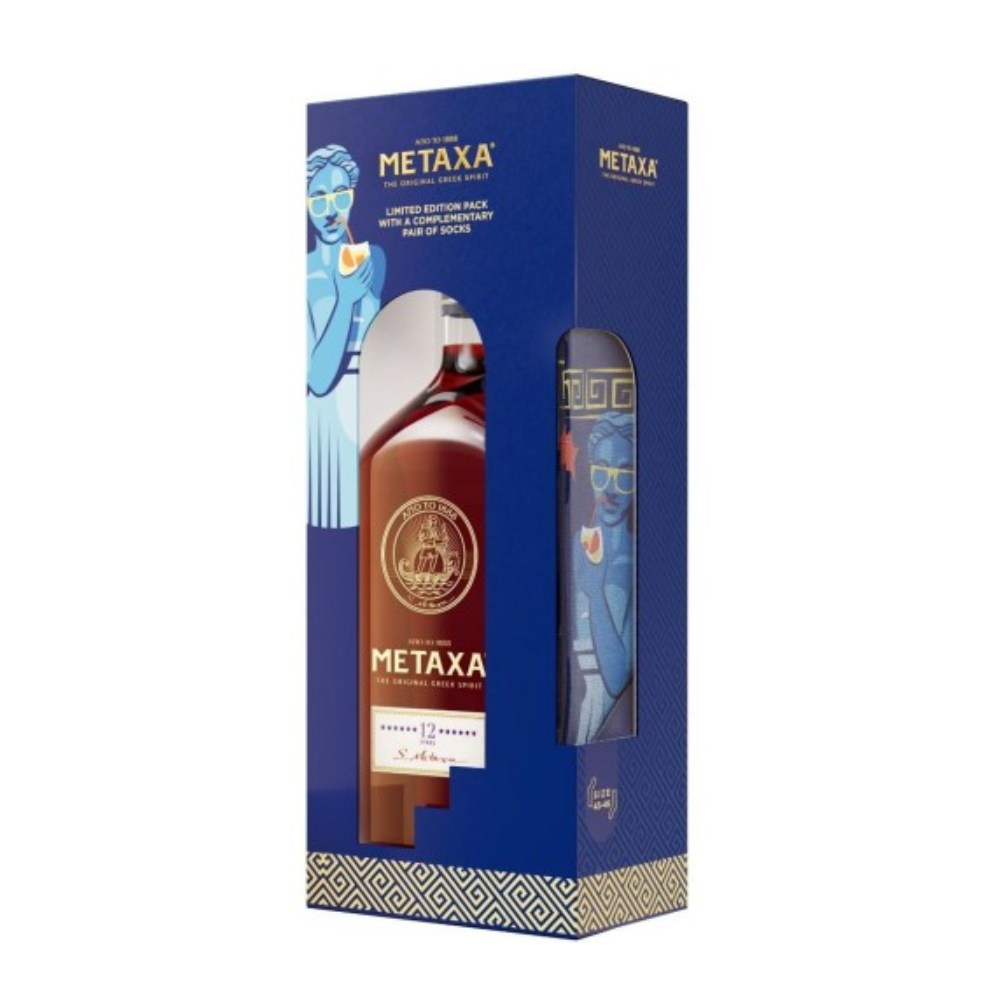 Brandy Metaxa 12* 40% 700 ml + skarpetki