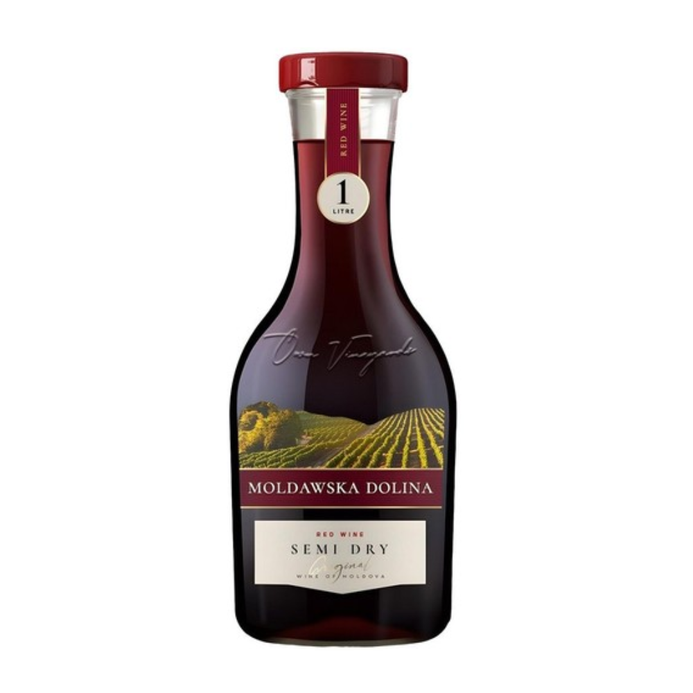 Wino Mołdawska Dolina 12,5% czerwone półwytrawne 1000 ml