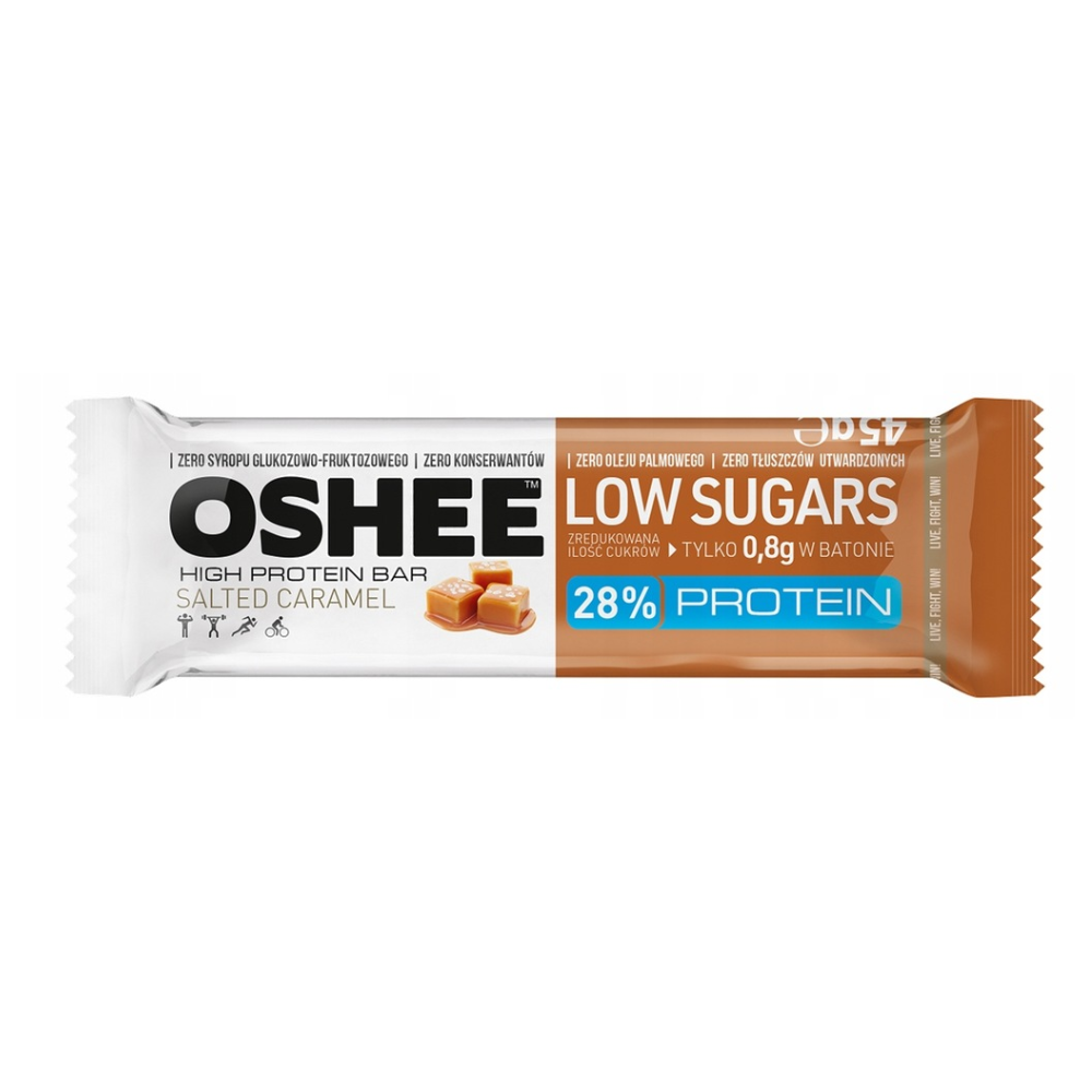 Baton Oshee Proteinowy Słony Karmel Low Sugars 45 g