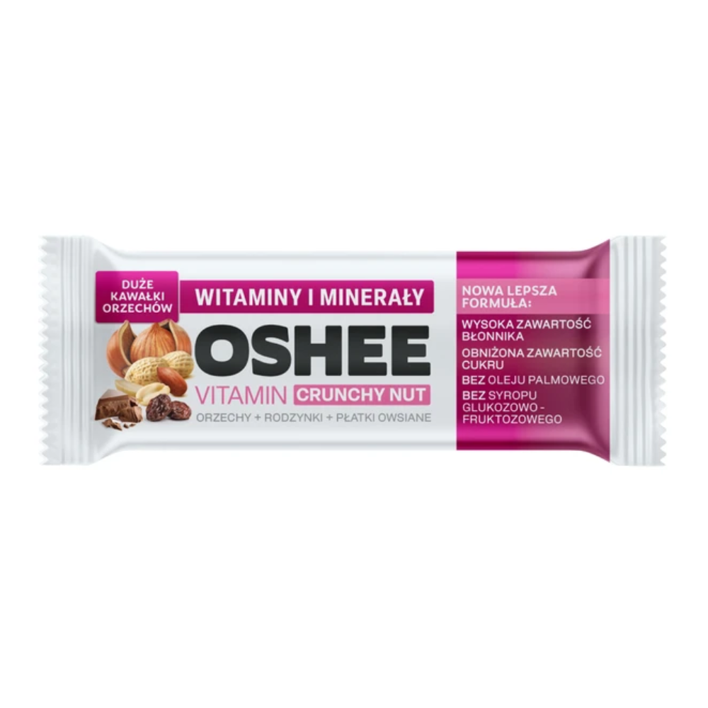 Baton OSHEE Vitamin Musli bar rodzynki - orzechy 40 g