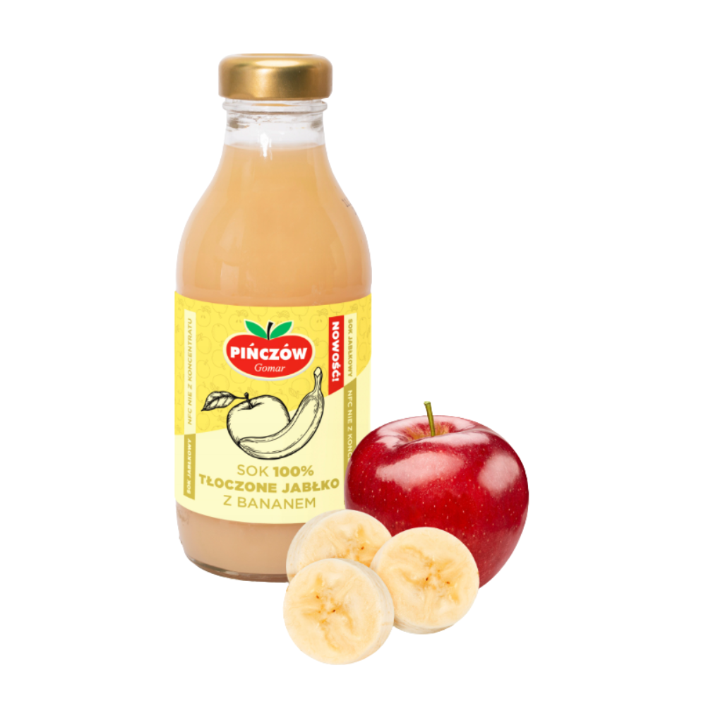 Sok Gomar Pińczów 100% Tłoczone Jabłko z Bananem 300 ml
