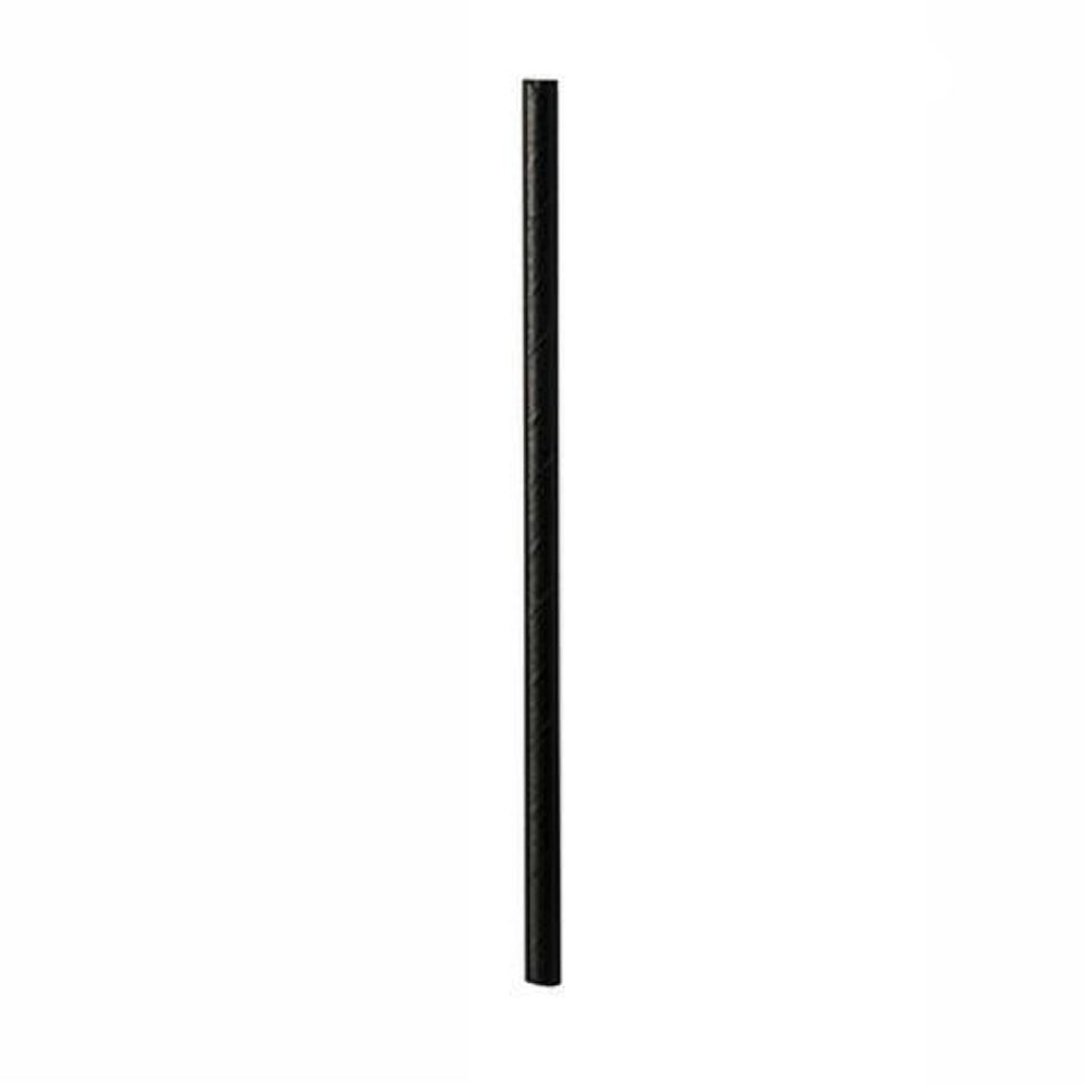 Słomki długość 200 mm, szerokość 6 mm, 1 karton 3600 szt, czarne