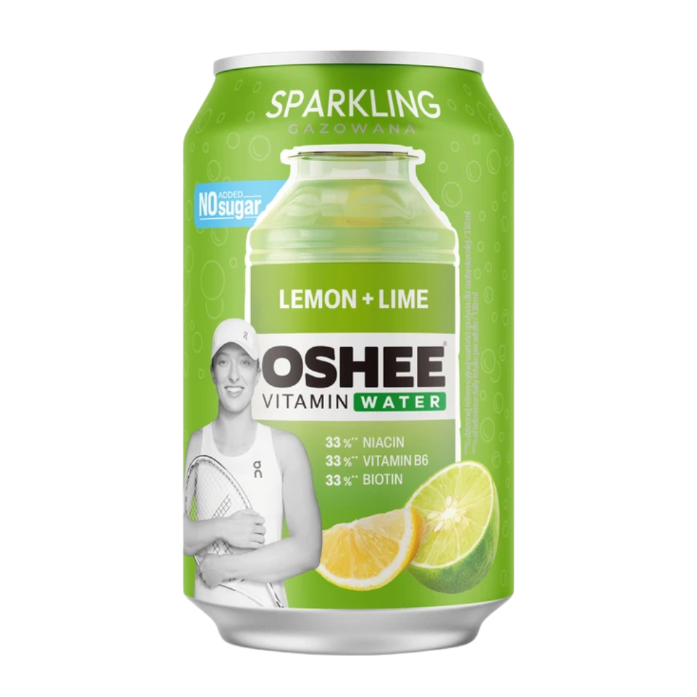Napój OSHEE Vitamin Water Sparkling Lemon & Lime 330ml puszka