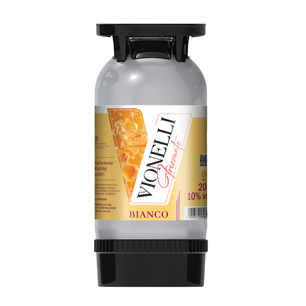 Wino musujące Vionelli Frizzante Bianco 10% białe wytrawne 20 l keg