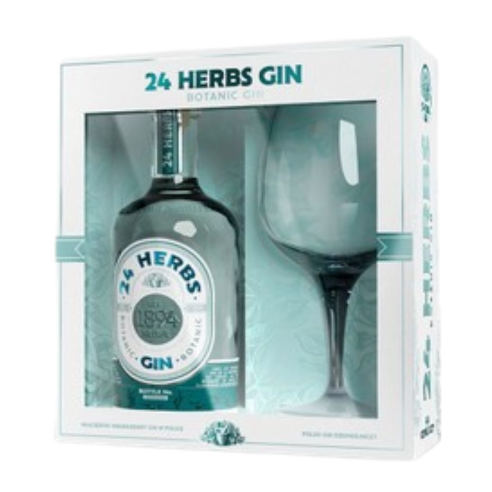 Gin 24 Herbs Classic 40% 700 ml + kieliszek