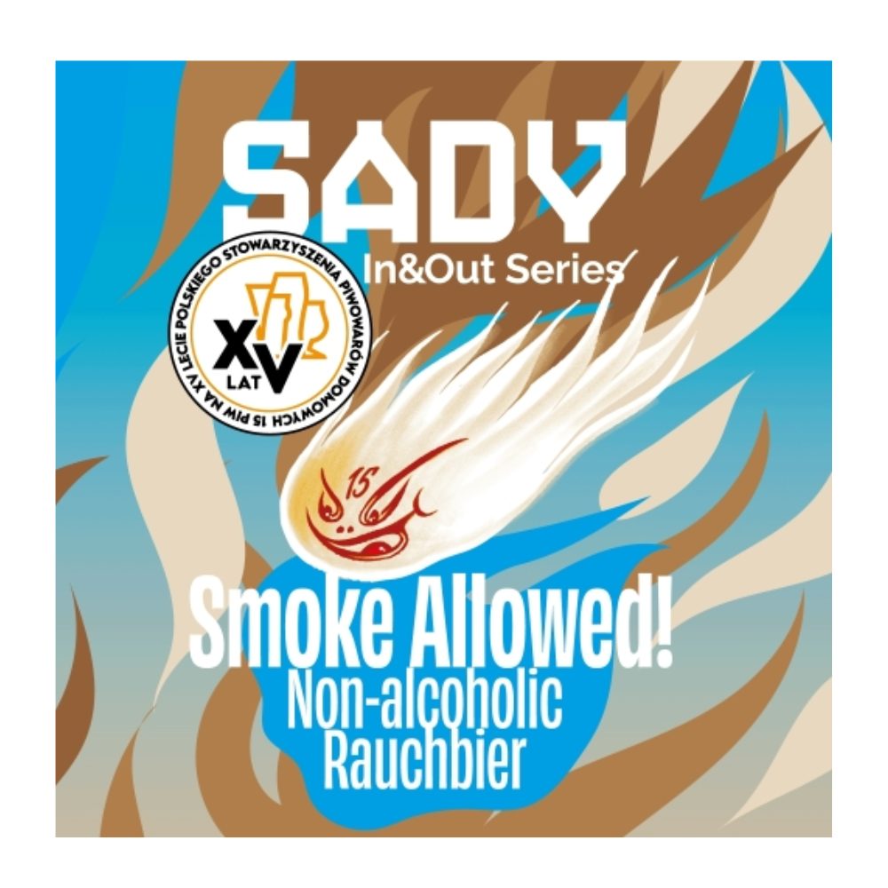 Piwo Sady In & Out Smoke Allowed! Non-alcoholic Rauchbier 0% 15 l keg