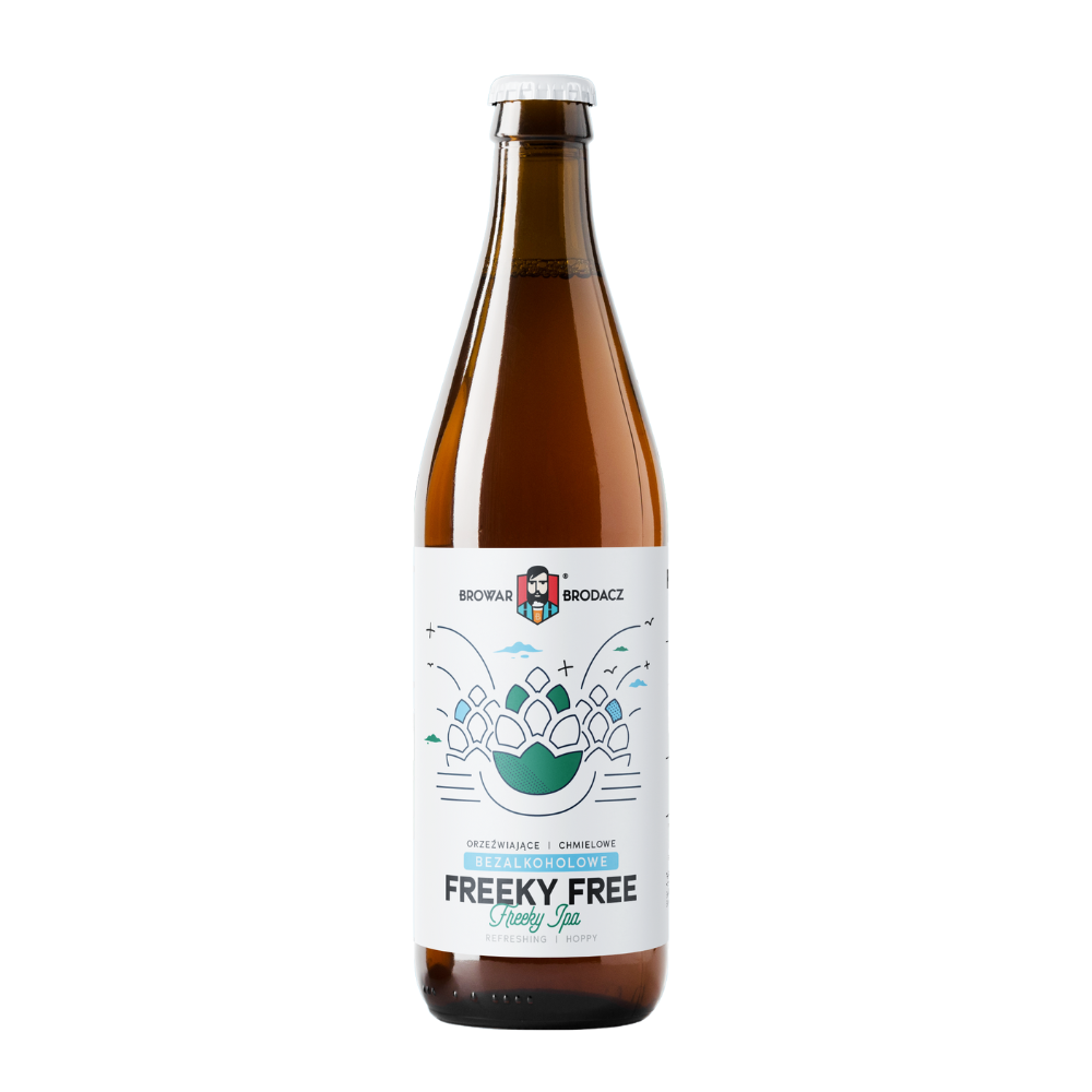 Piwo Brodacz Bezalkoholowe Freeky Free IPA 0% 500 ml