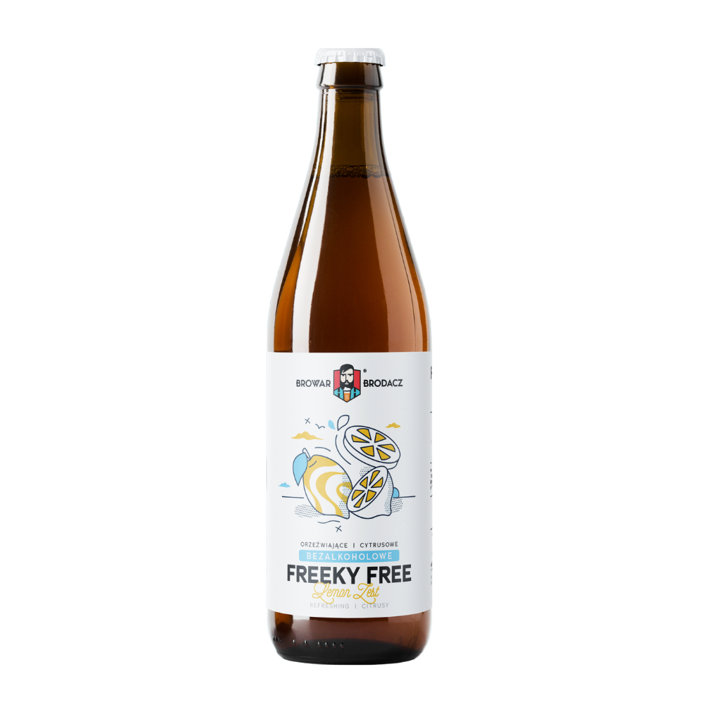 Piwo Brodacz Bezalkoholowe Freeky Free Lemon Zest 0% 500 ml