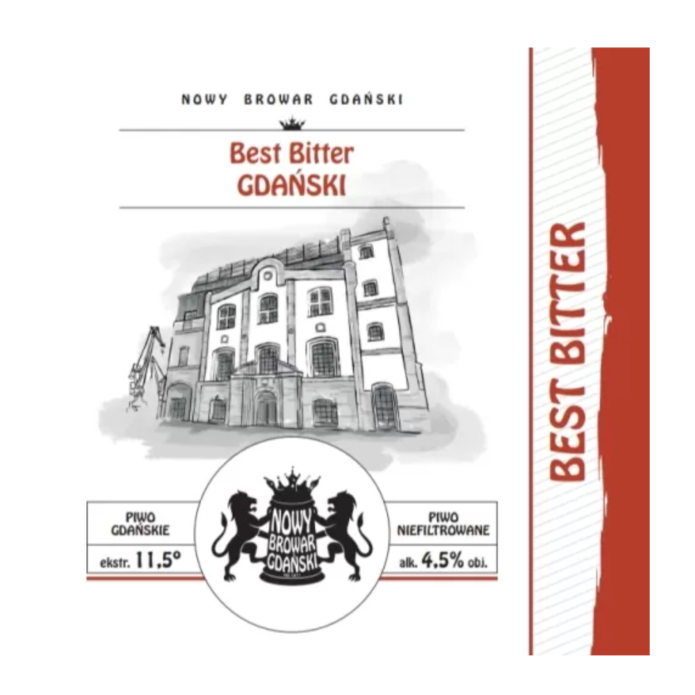 Piwo Nowy Browar Gdański Best Bitter 4,5% 500 ml puszka