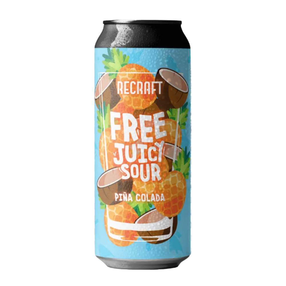 Piwo ReCraft Free Juicy Sour Series Pina Colada 0% 500 ml puszka