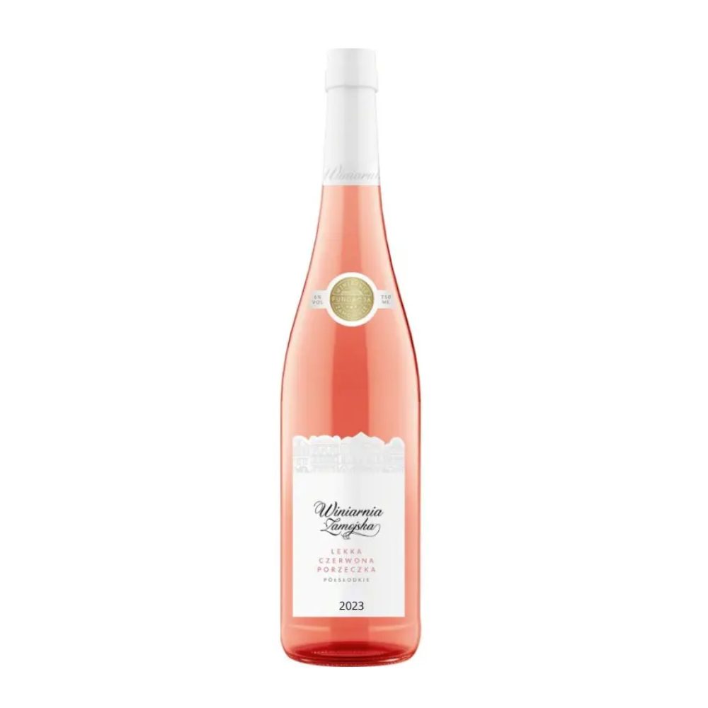 Wino Winiarnia Zamojska Lekka Czerwona Porzeczka 3,5% różowe półsłodkie 750 ml
