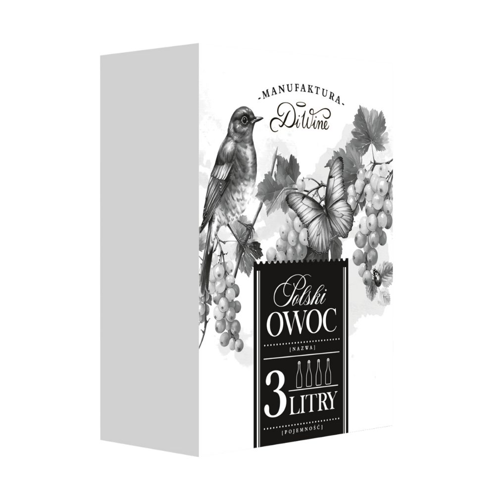 Wino DiWine Polski Owoc Wino z agrestu  Rodnik 10% różowe półwytrawne 3000 ml
