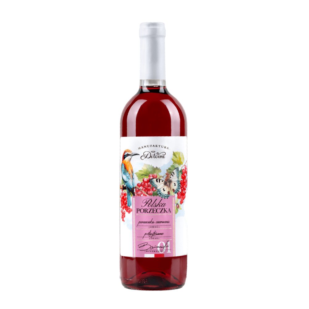 Wino DiWine z czerwonej porzeczki 11% czerwone półwytrawne 750 ml