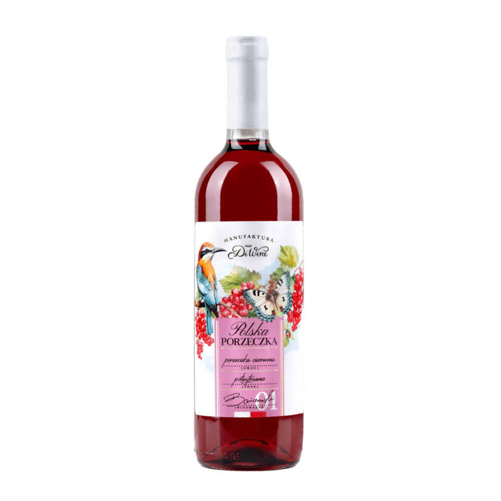 Wino DiWine z czerwonej porzeczki 11% czerwone półsłodkie 750 ml