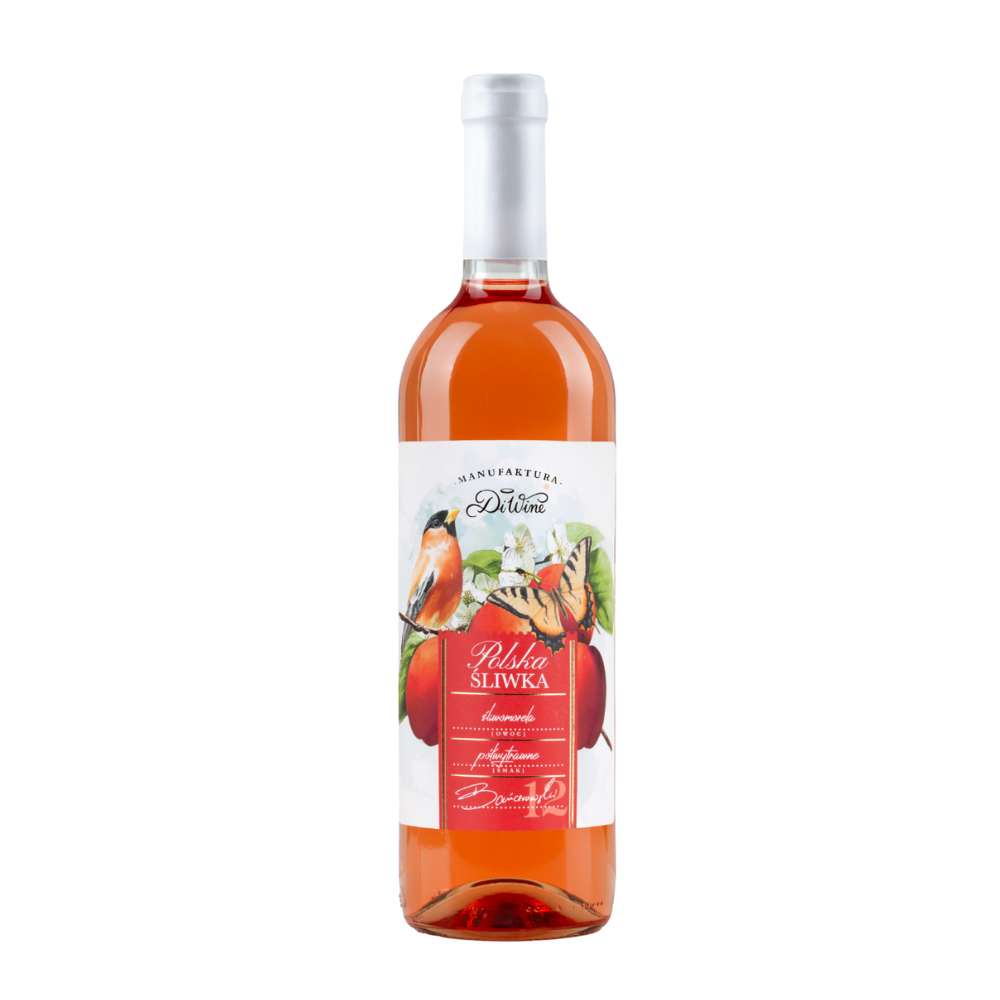 Wino DiWine Polski Owoc ze śliwomoreli 11% różowe półwytrawne 750 ml