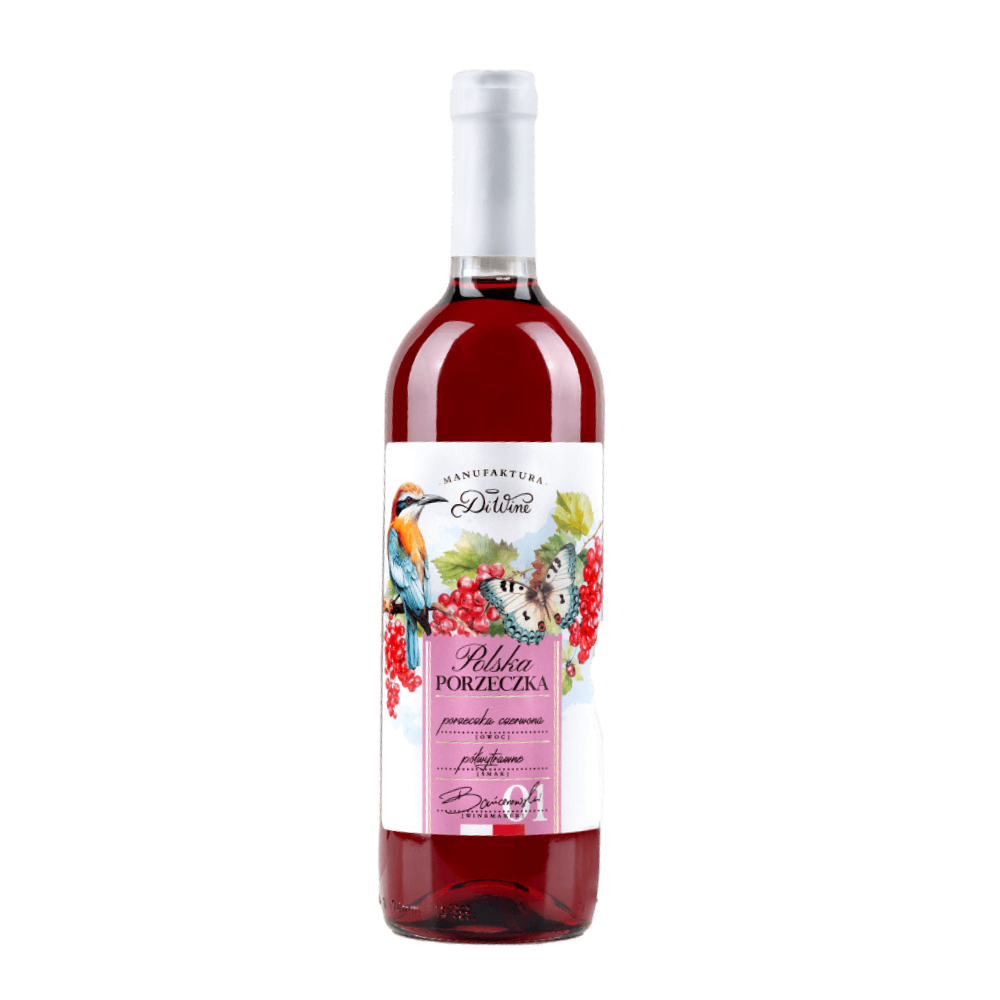 Wino DiWine Polski Owoc z czerwonej porzeczki 11% czerwone słodkie 750 ml
